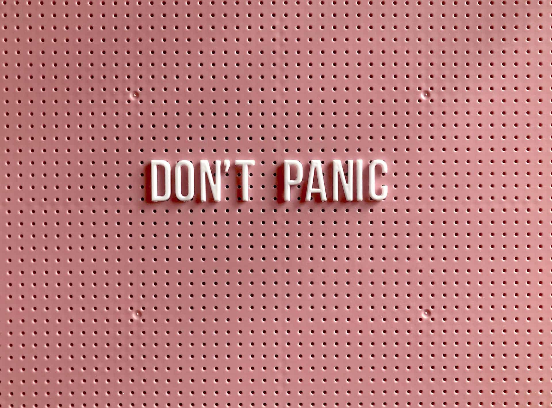 Everyday Blessing: DON’T PANIC (TIDAK PANIK)
